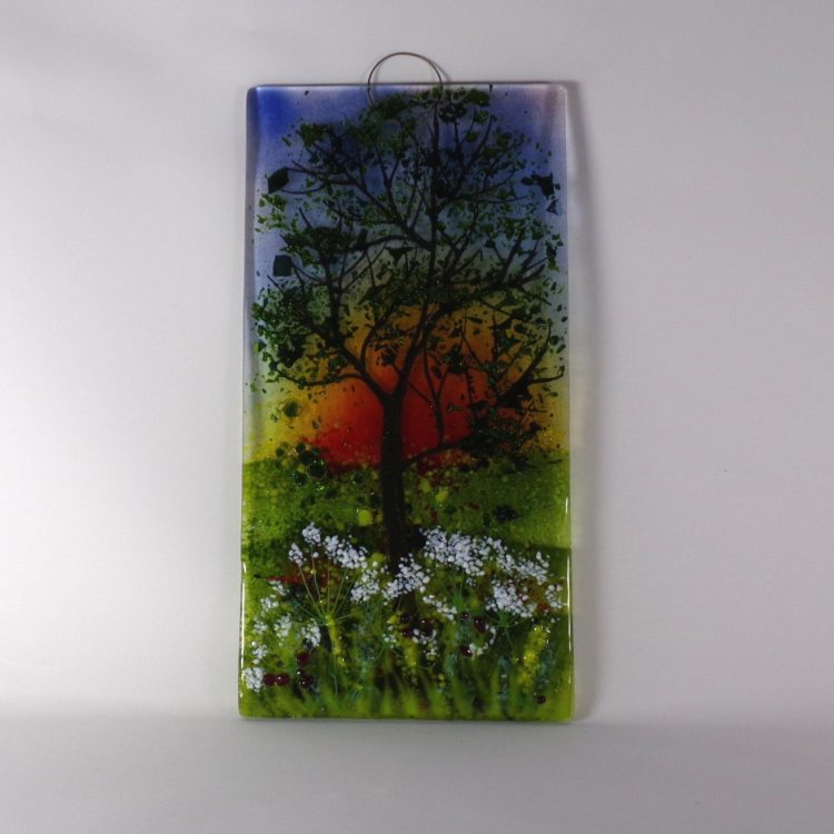 Sunset with Cow Parsley Wall Hanging